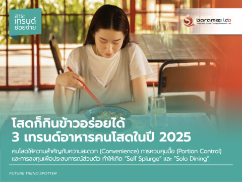 เทรนด์อาหารคนโสดในปี 2025